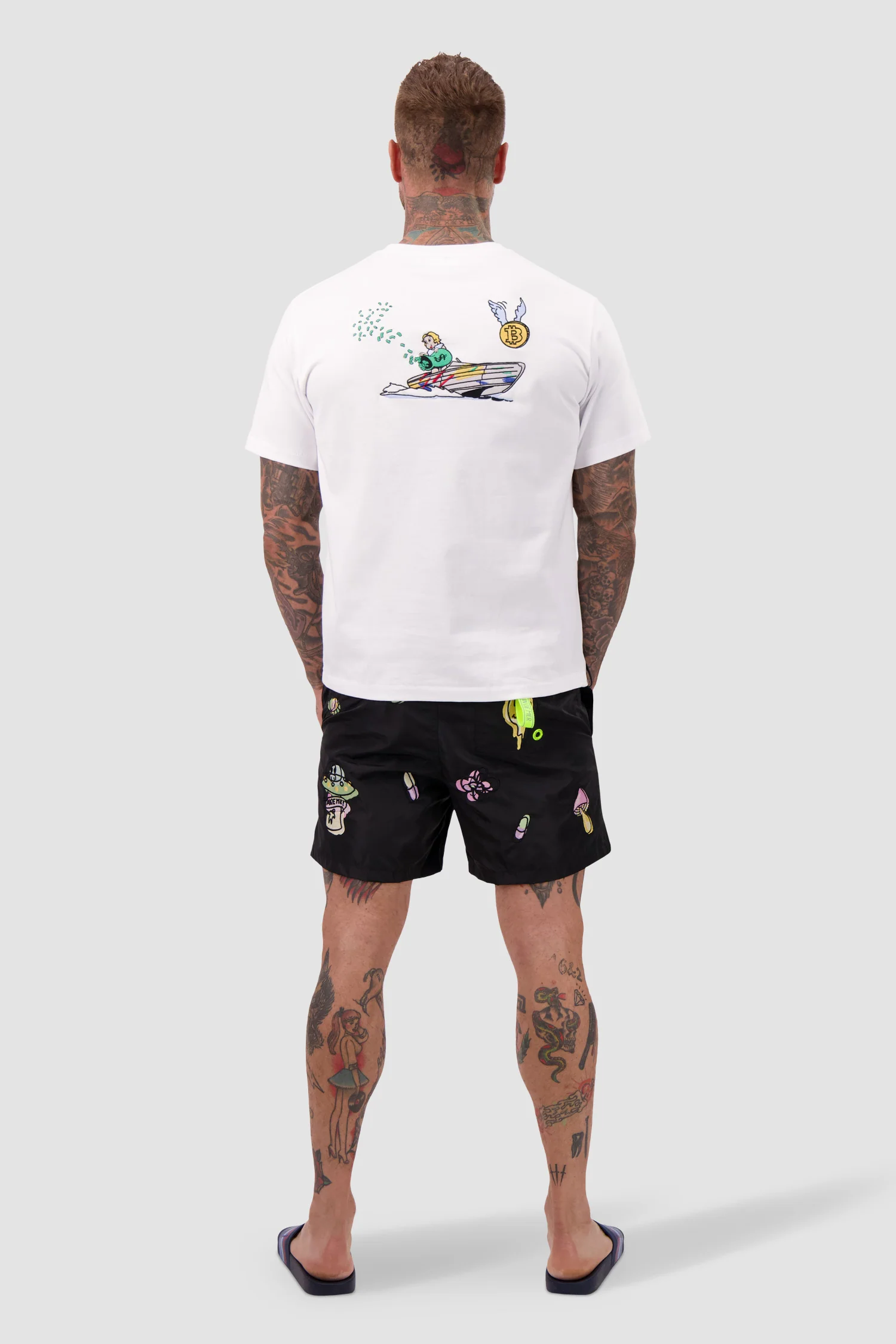 Bain de Mer White Rich Dollar Yacht T-Shirt - Image 5