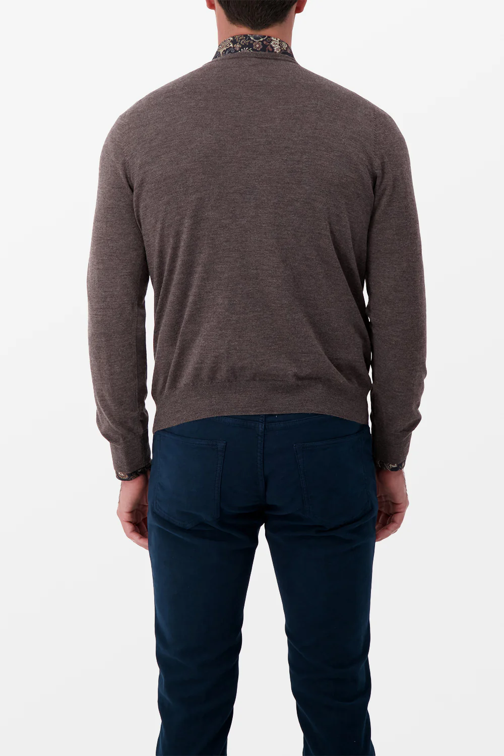 Barba Napoli Brown Cashmere Sweater - Image 3