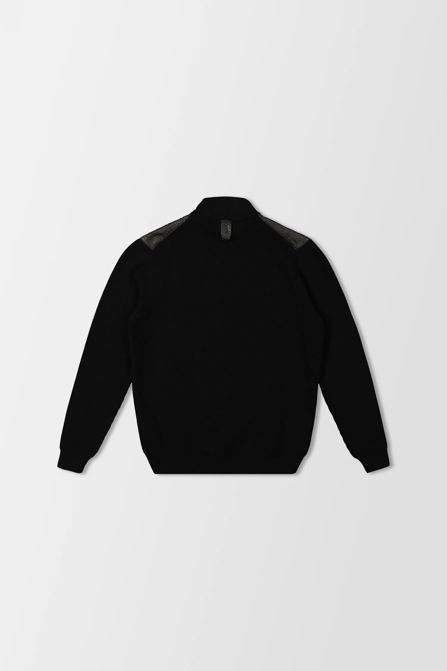 Billionaire Black Mock Zip Luxury Pullover - Image 2