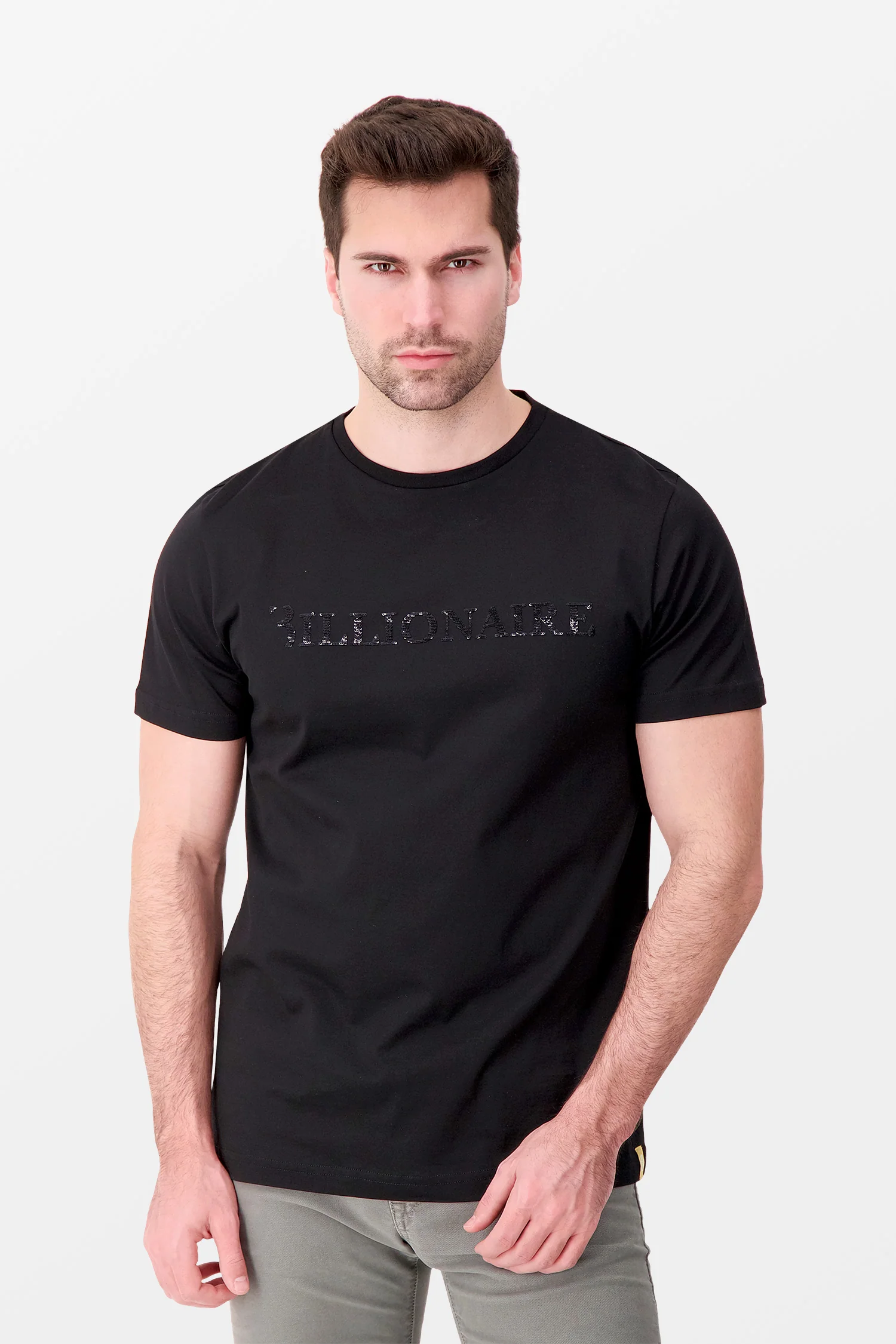 Billionaire Black SS Logos Round Neck T-Shirt - Image 2