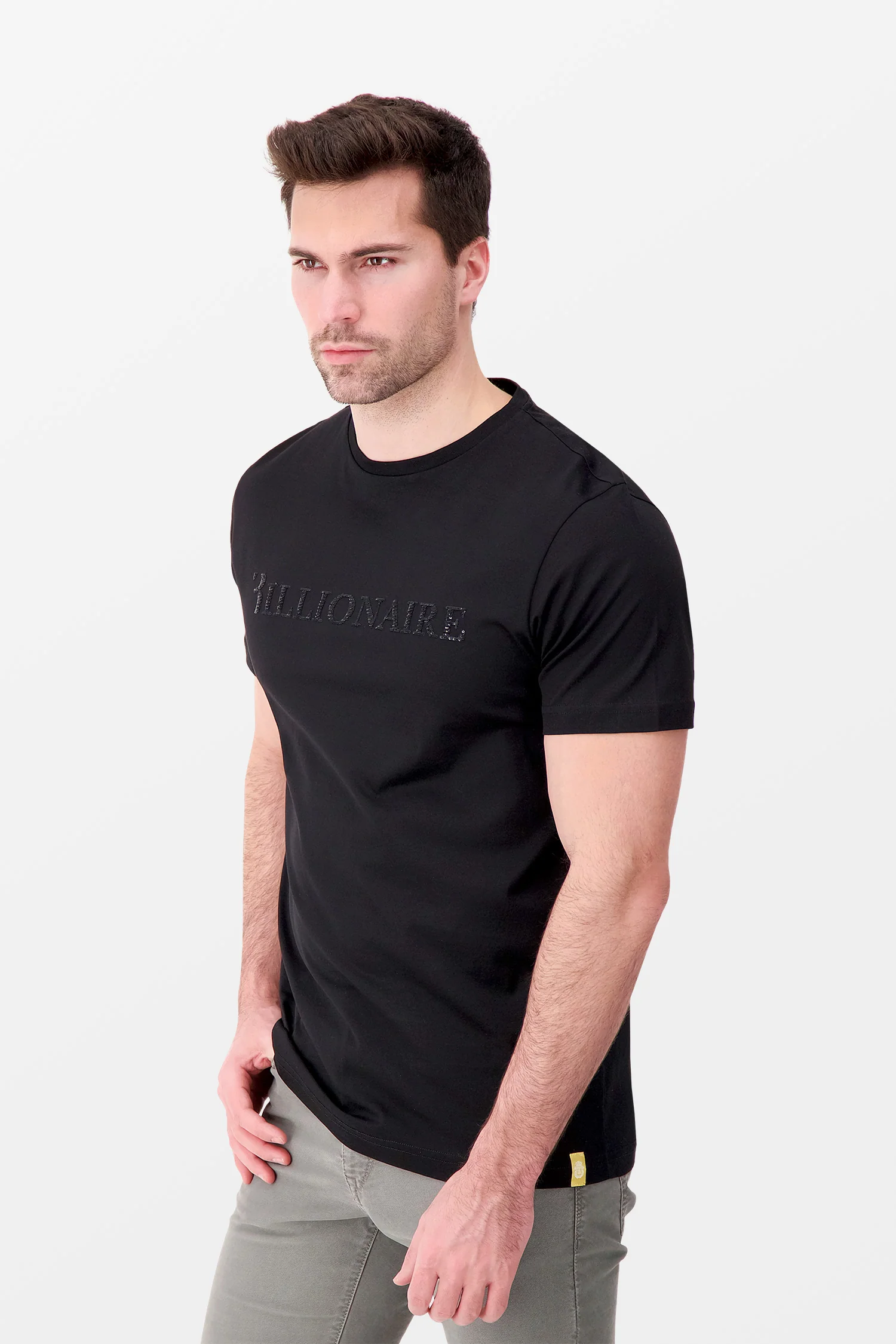 Billionaire Black SS Logos Round Neck T-Shirt - Image 3