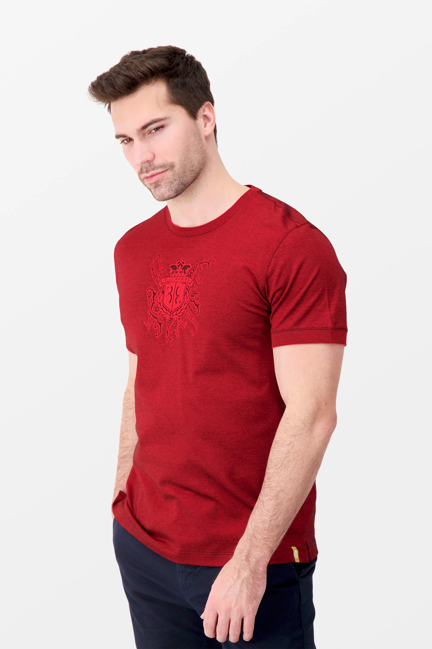 Billionaire Red SS Paisley T-Shirt - Image 3