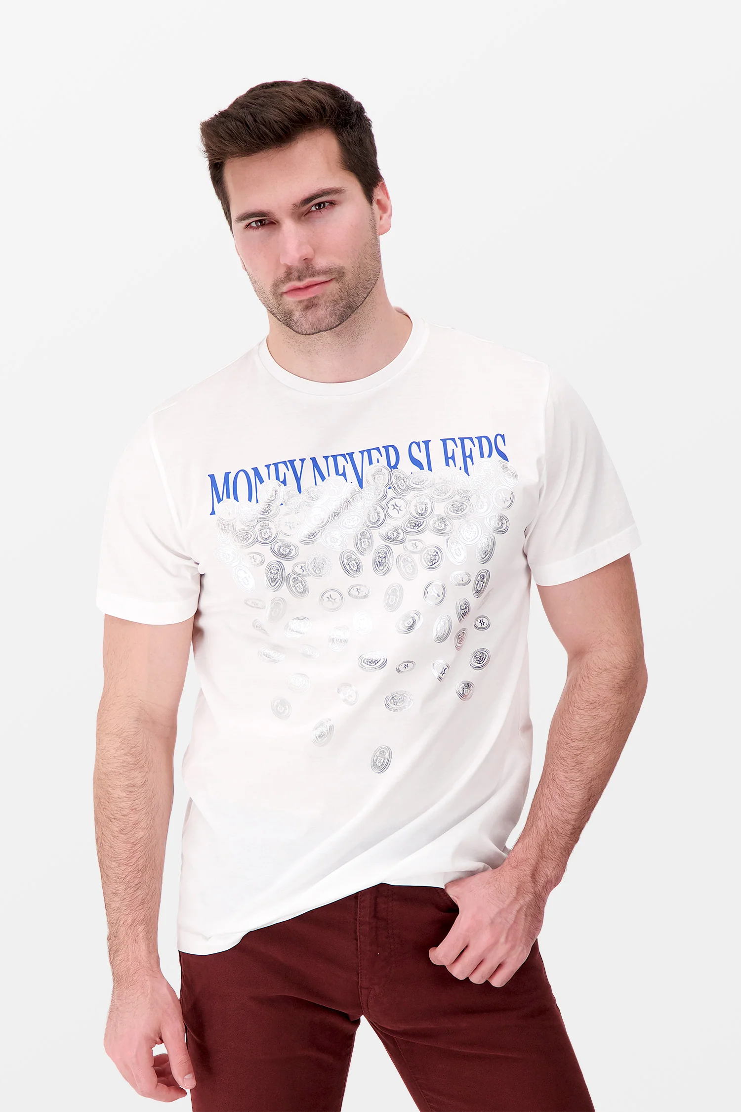 Billionaire White SS Money T-Shirt - Image 2