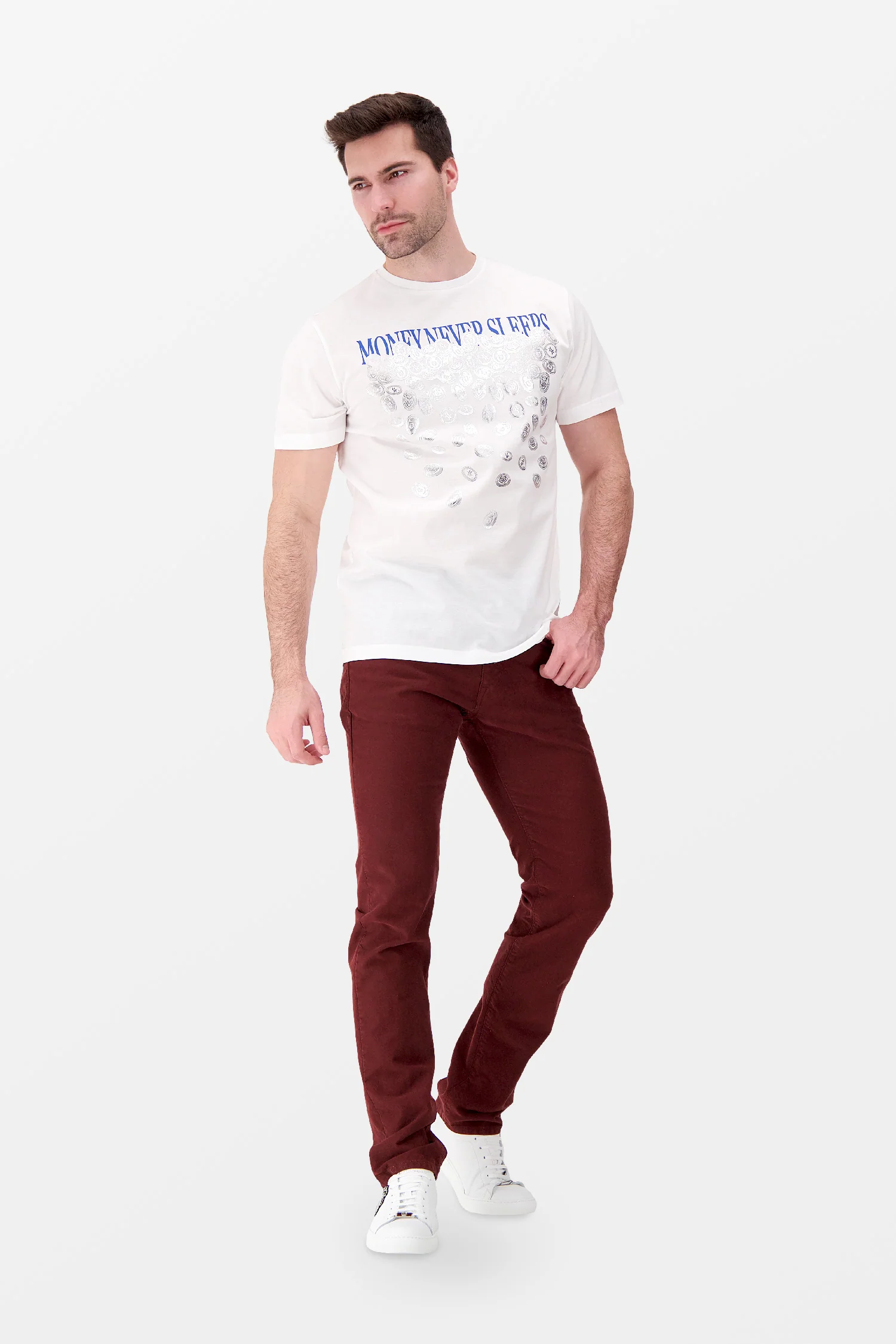 Billionaire White SS Money T-Shirt - Image 6
