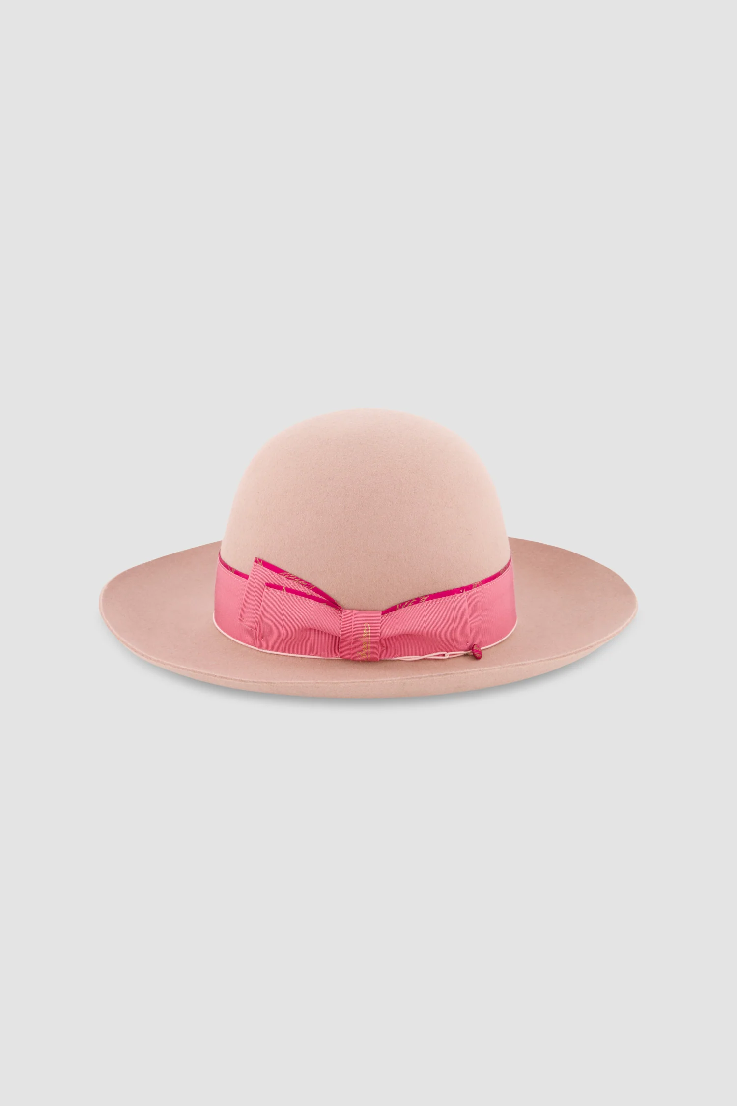 Borsalino Pink Alessandria Rasato Tesa Larga Hat - Image 2