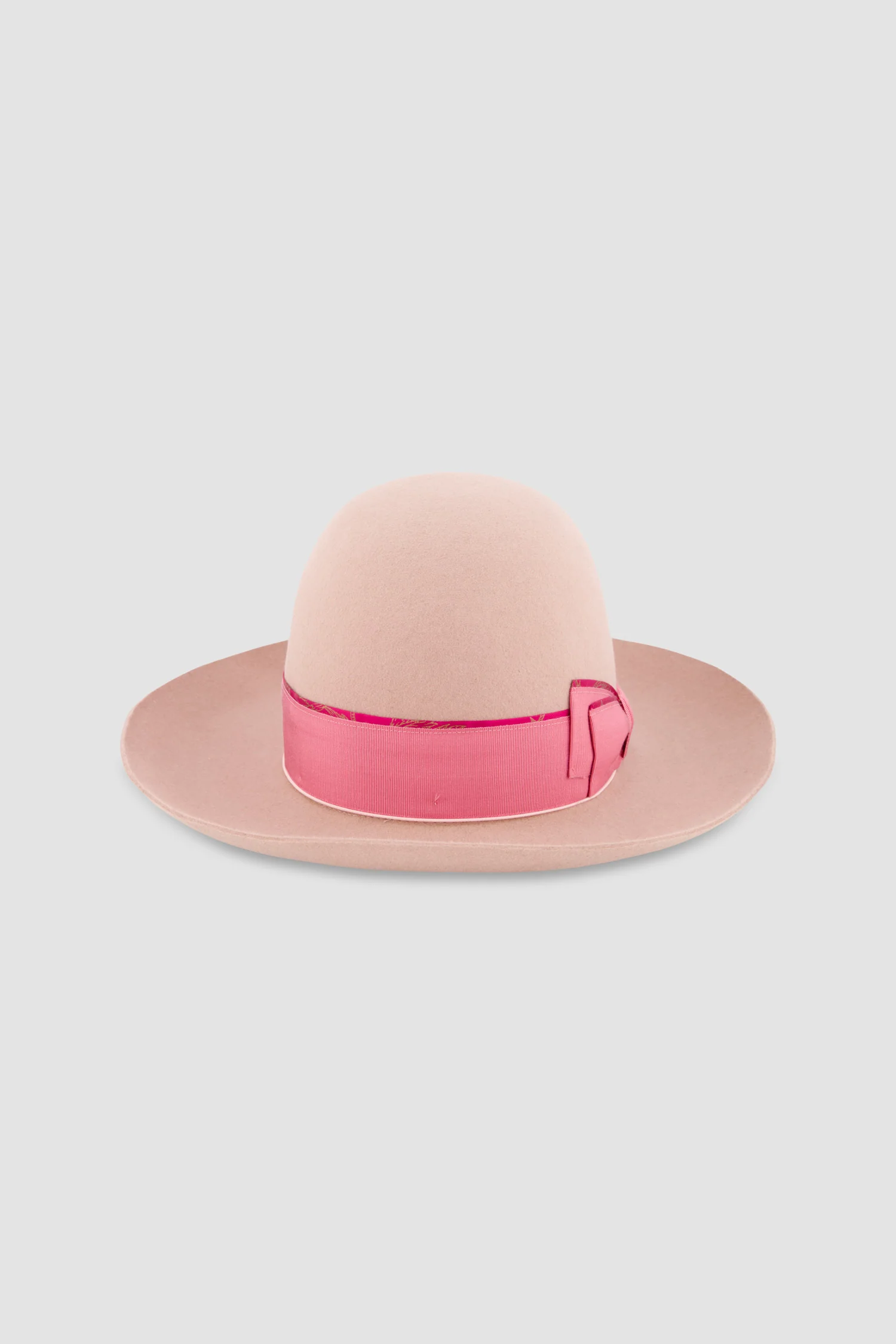 Borsalino Pink Alessandria Rasato Tesa Larga Hat - Image 3