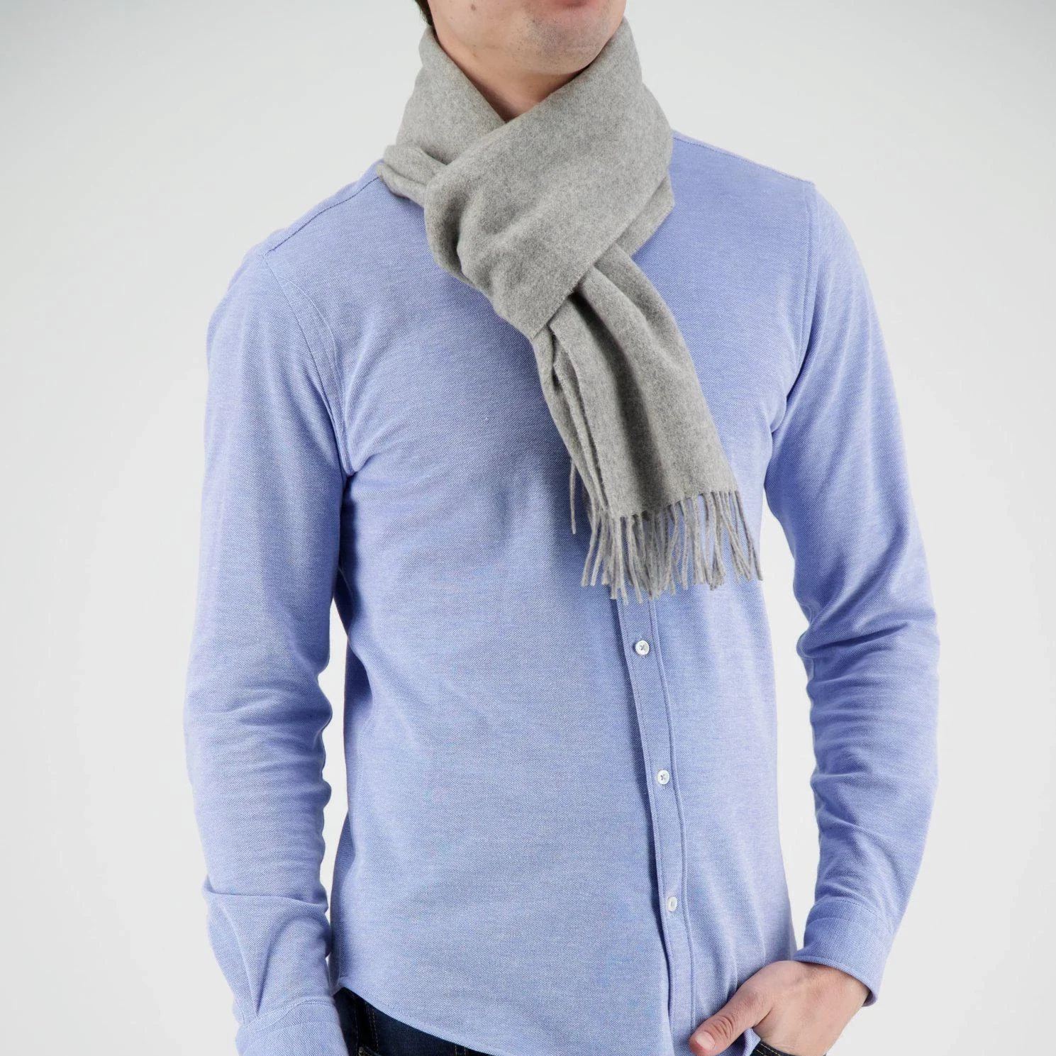 Joshua Ellis Grey Scarf - Image 5