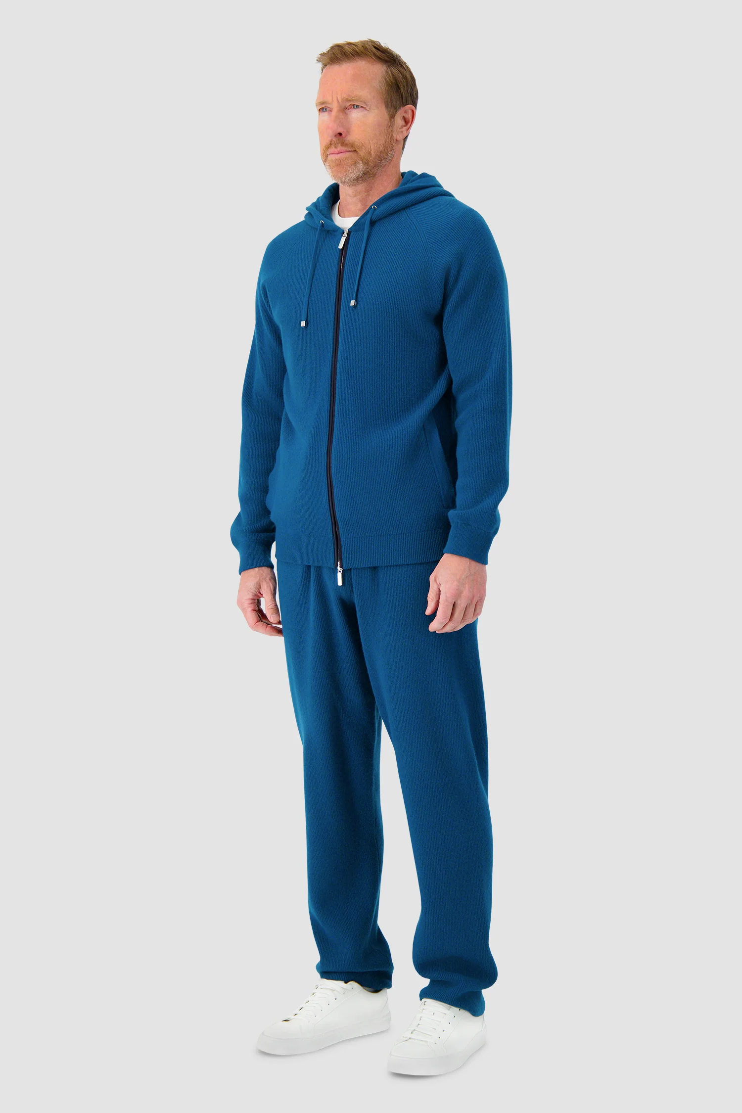Pashmere Cashmere Hoodie - Blue - Image 4