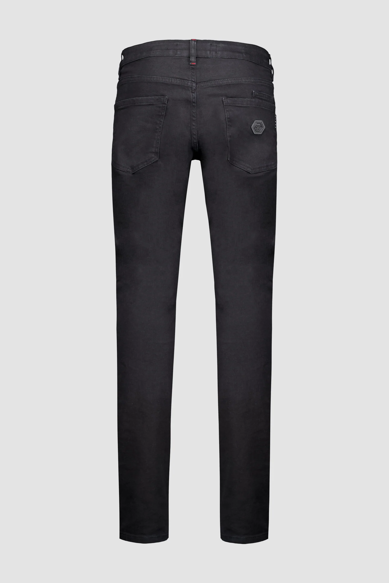 Philipp Plein Black Denim Super Straight Cut Trousers - Image 2