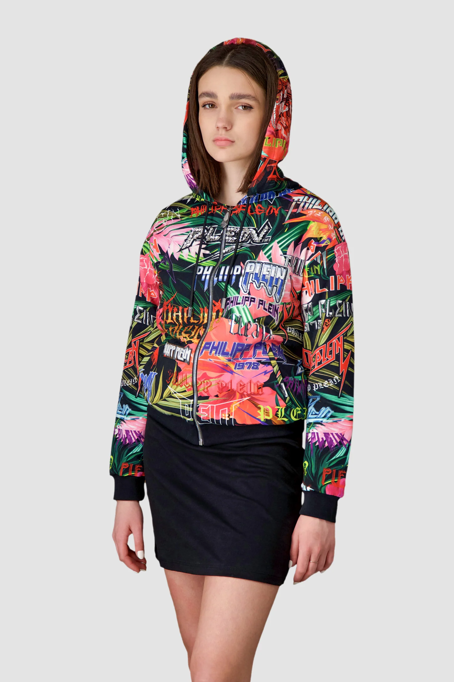 Philipp Plein Black Jungle Rock Hoodie - Image 3