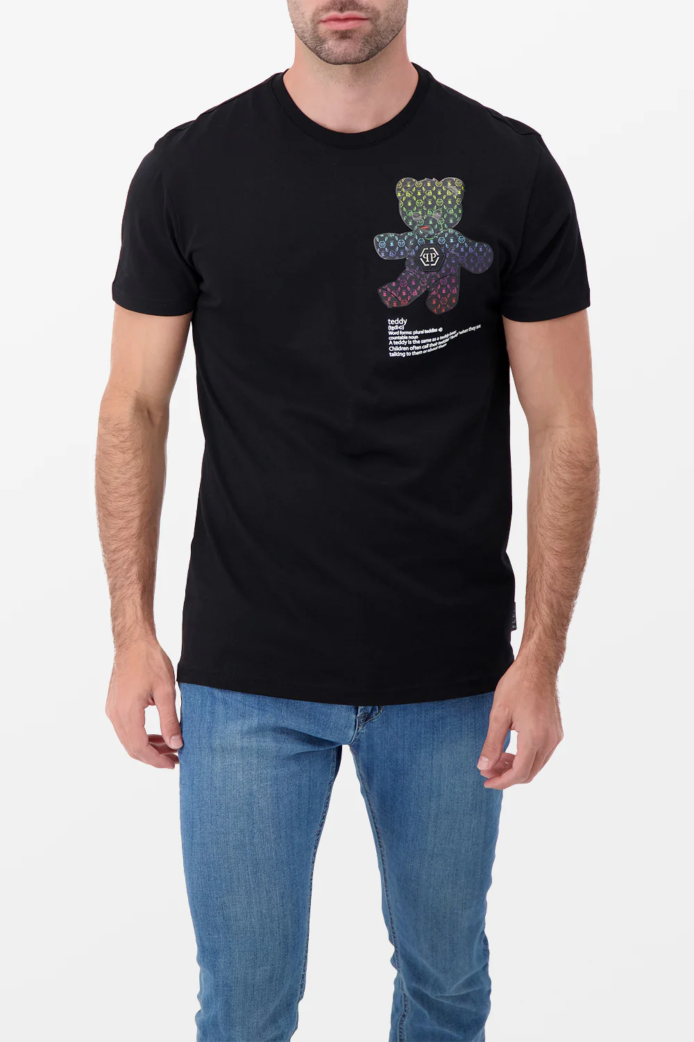 Philipp Plein Black/Multicolour Round Neck SS Teddy Bear T-Shirt - Image 2