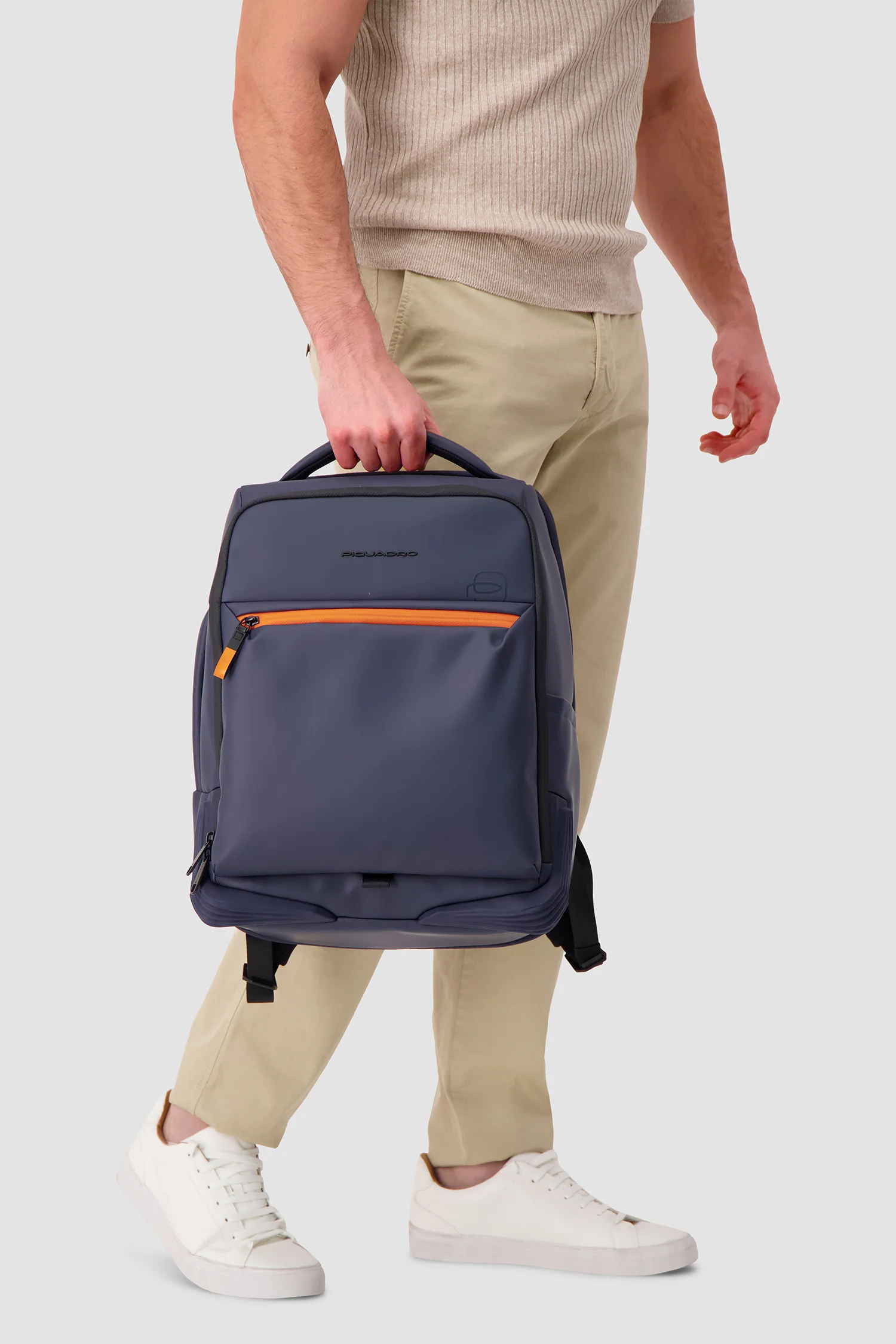 Piquadro Navy Travel Laptop Backpack - Image 9