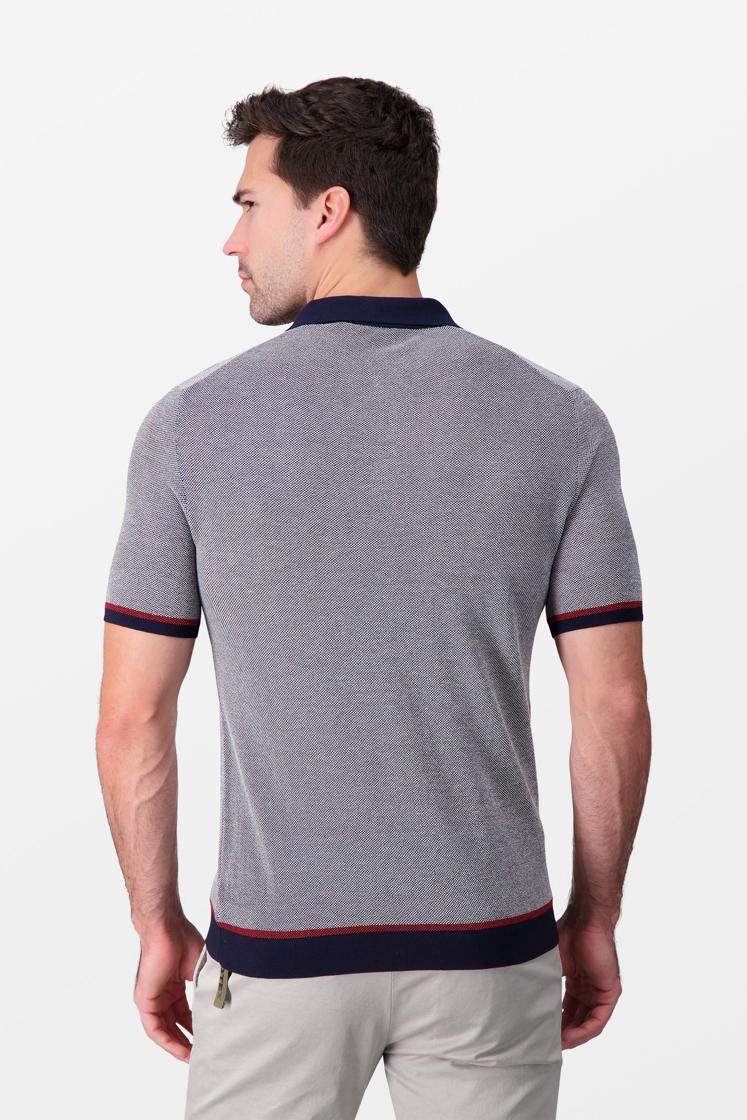 Zanone Grey Classic Polo - Image 4
