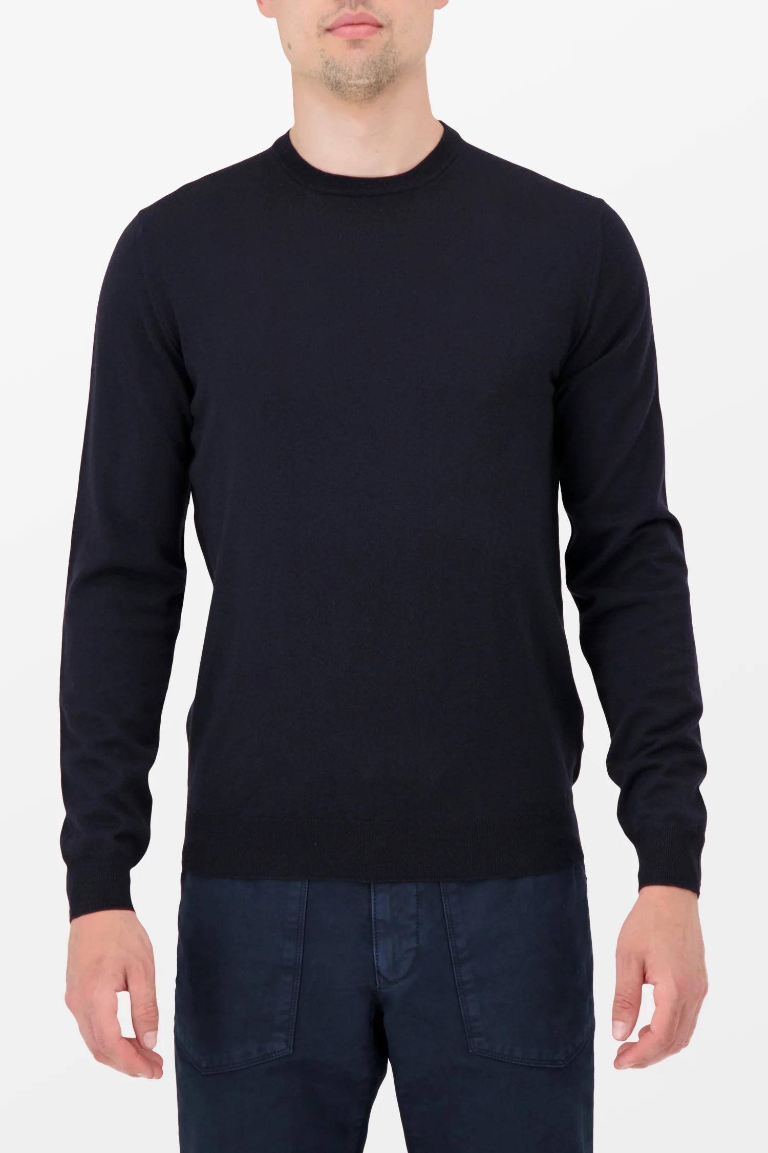 Zanone Navy Sweater - Image 2