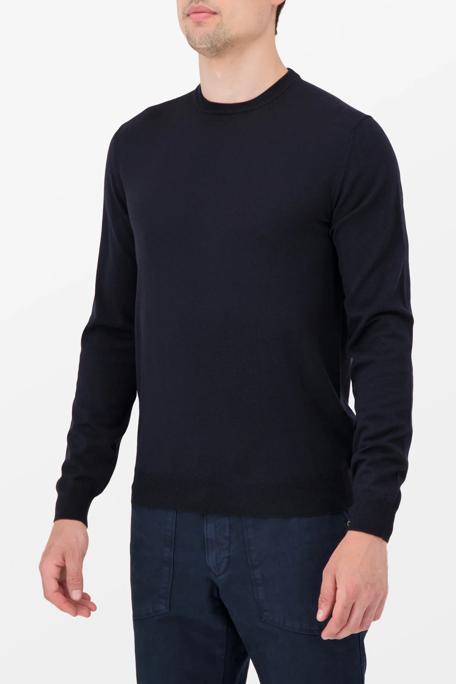 Zanone Navy Sweater - Image 3