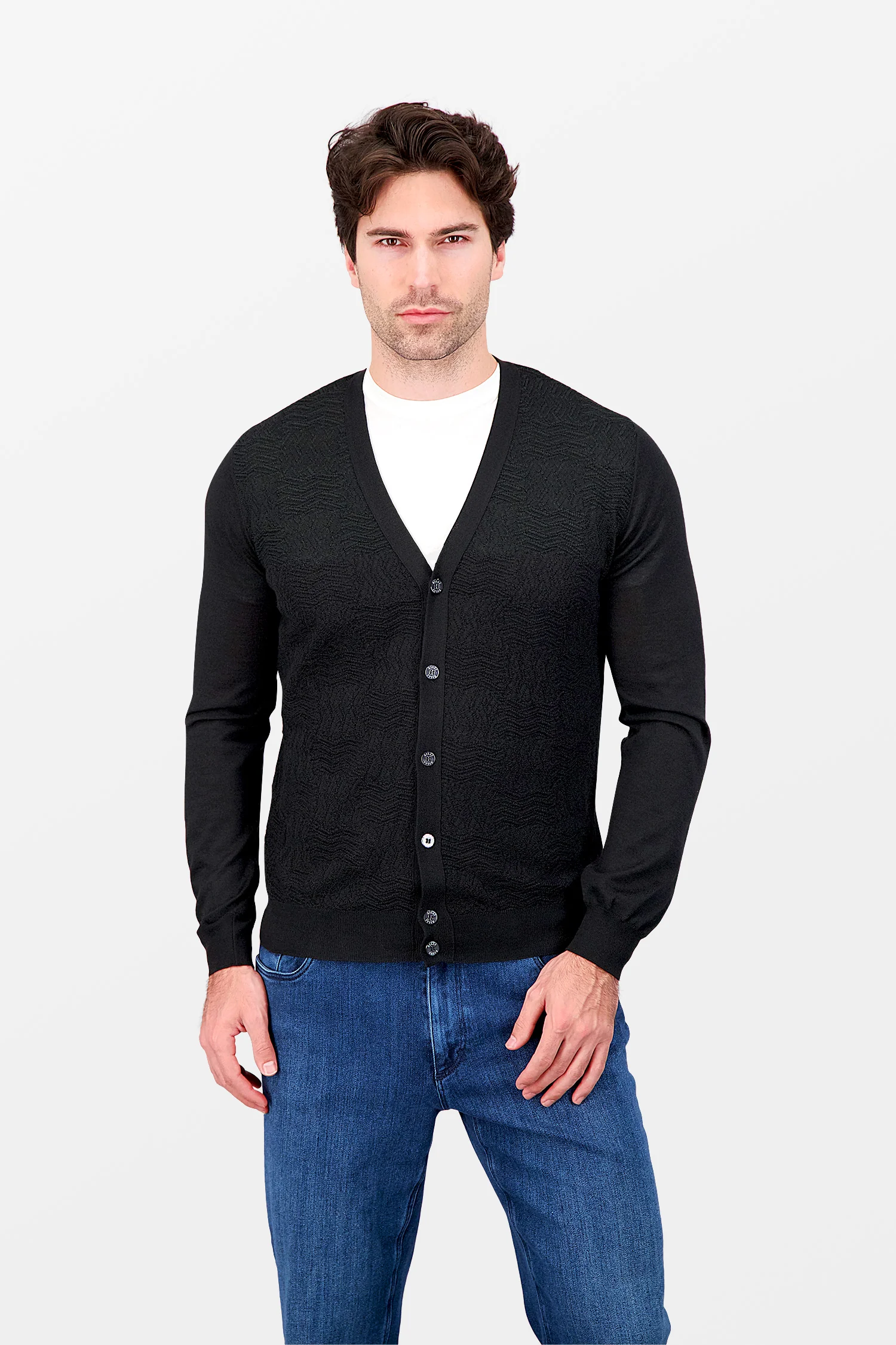 Zilli Black Buttoned Cardigan - Image 2