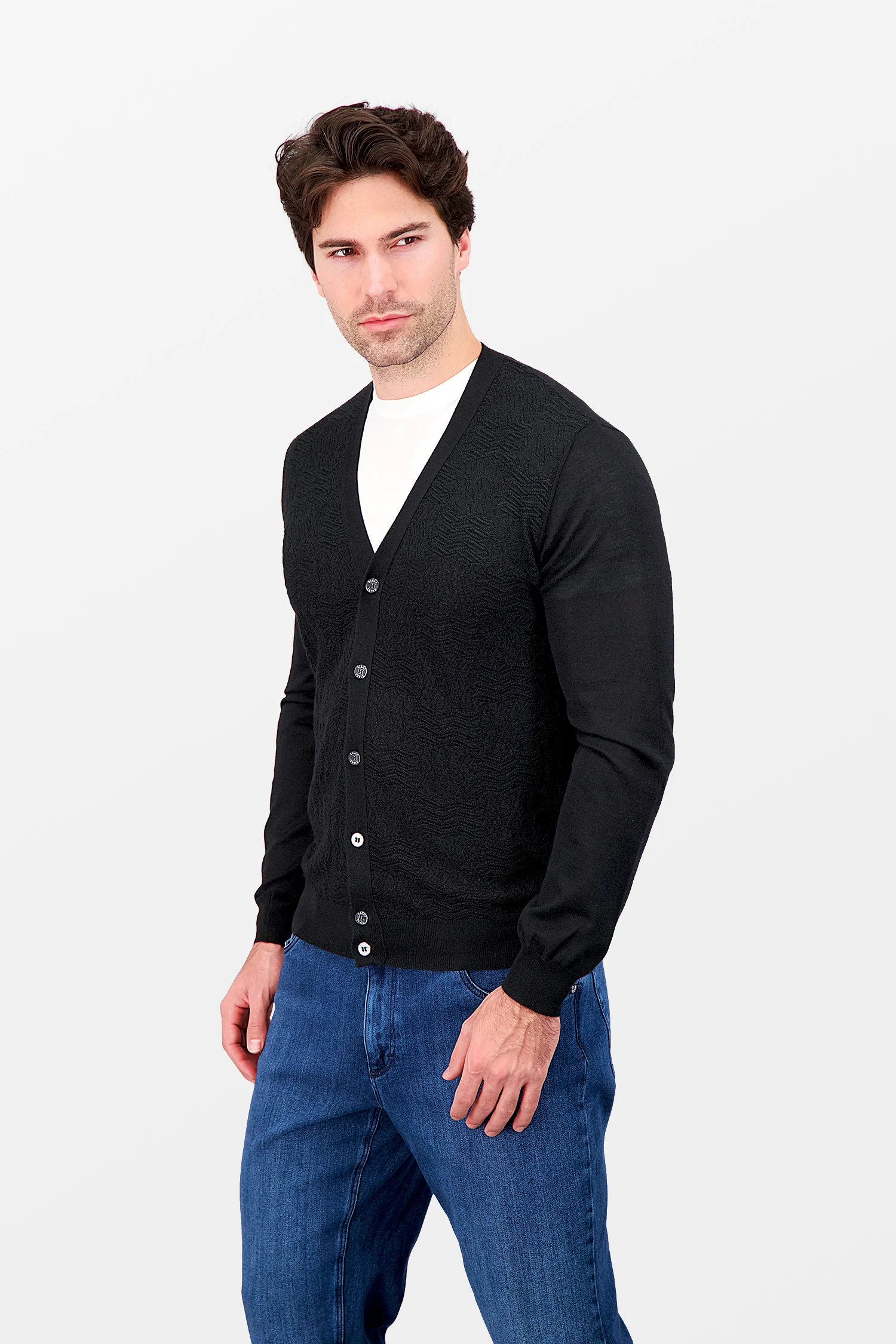 Zilli Black Buttoned Cardigan - Image 5