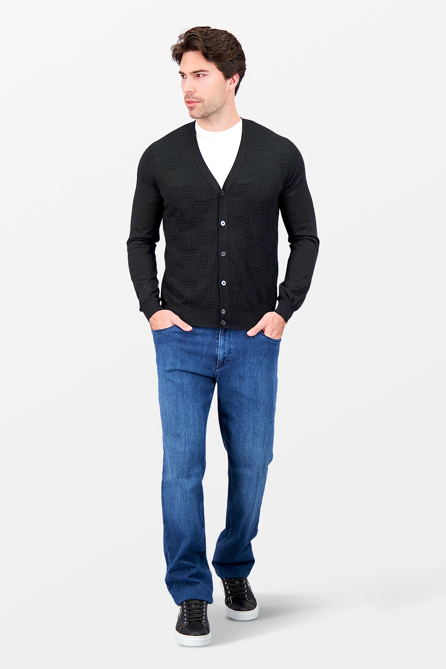 Zilli Black Buttoned Cardigan - Image 6