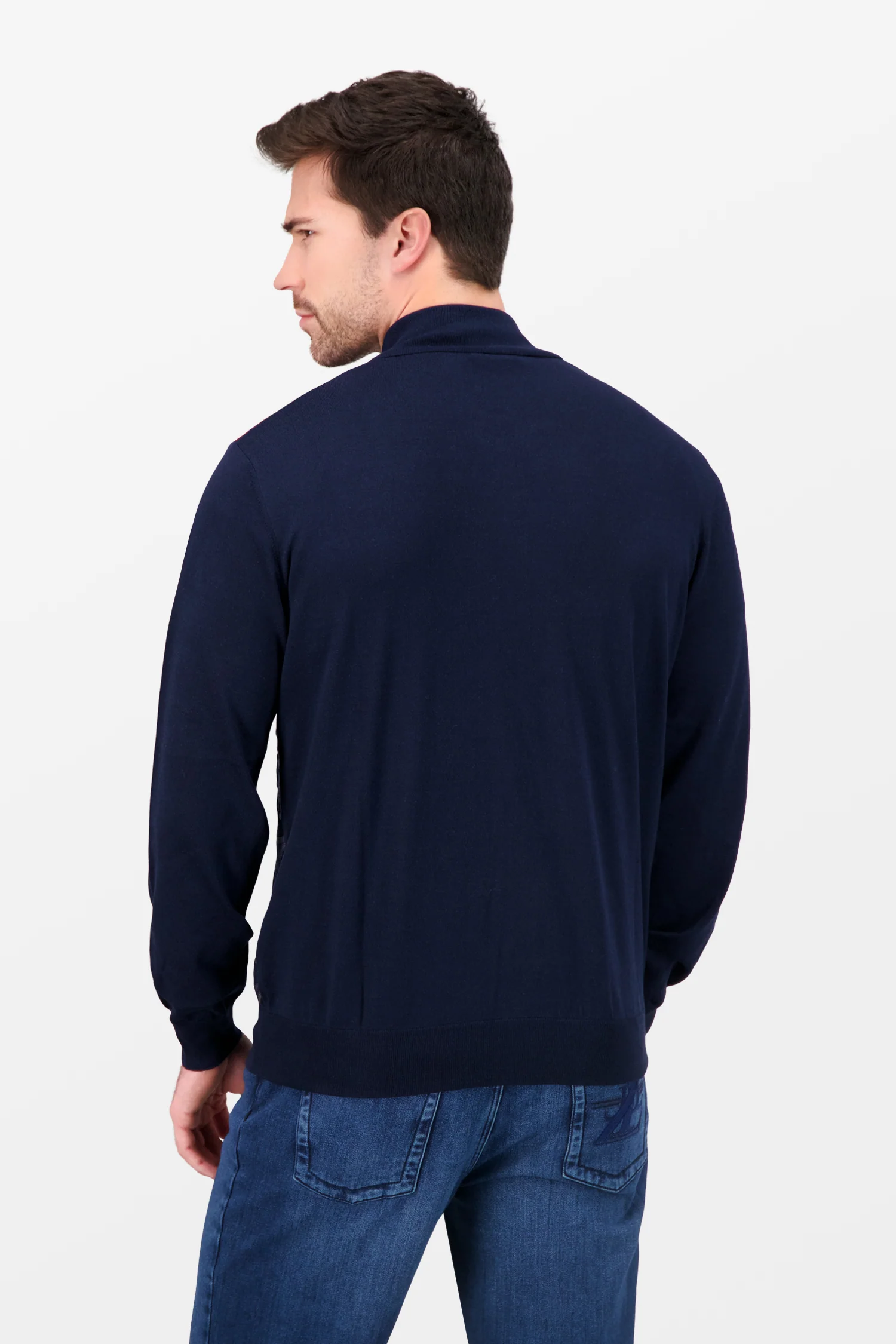Zilli Navy Zip Sweater - Image 2