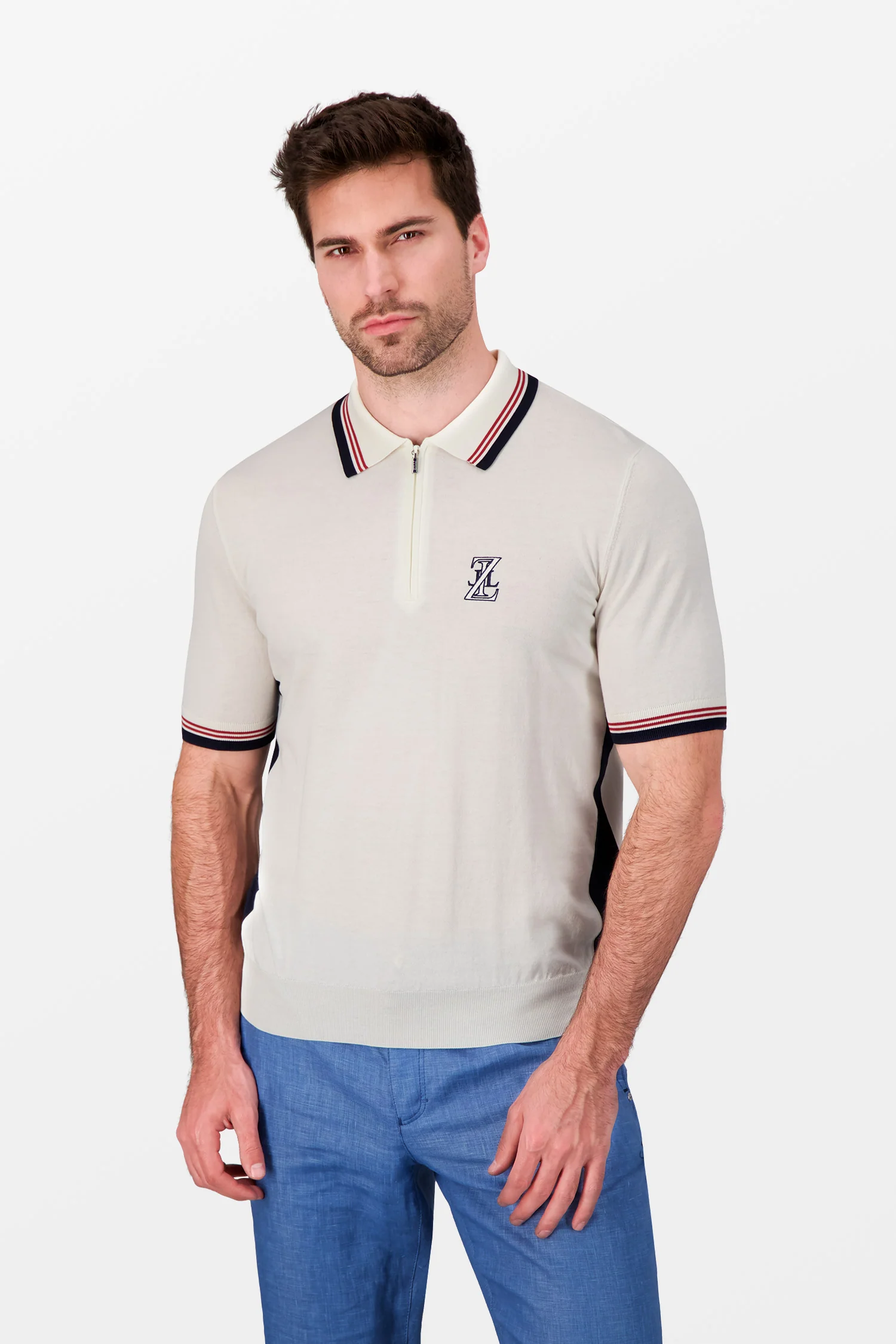 Zilli White Zip Polo - Image 2