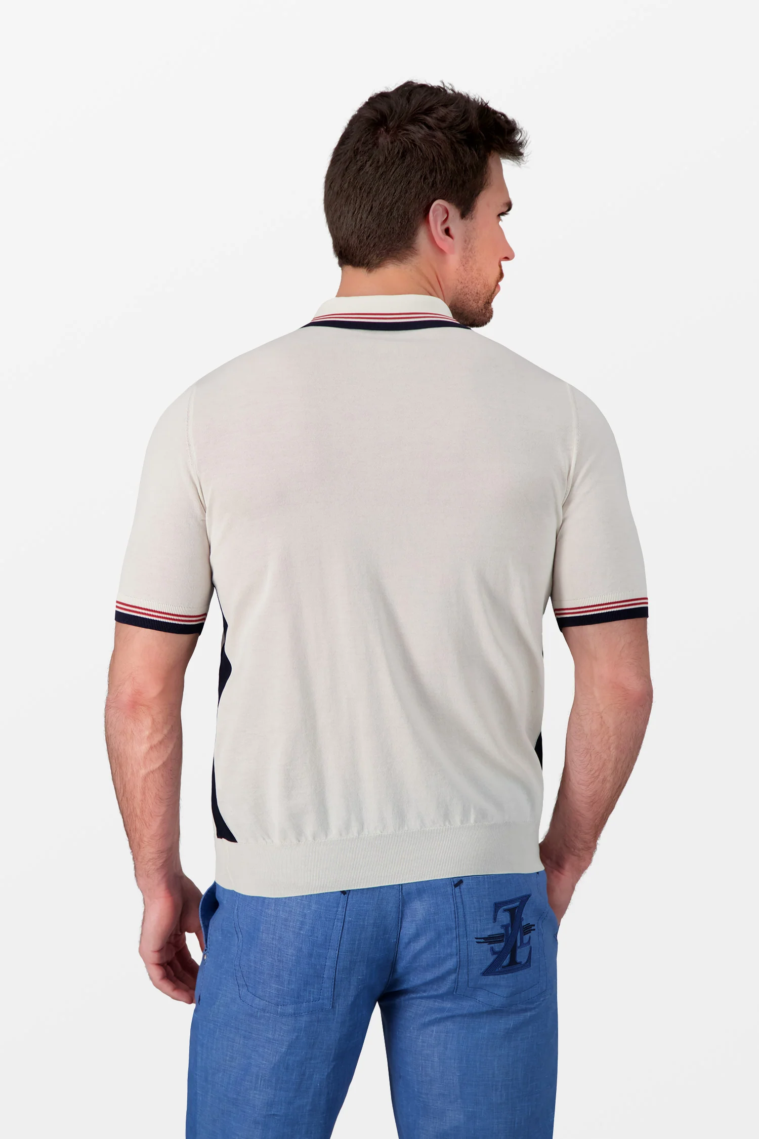 Zilli White Zip Polo - Image 4