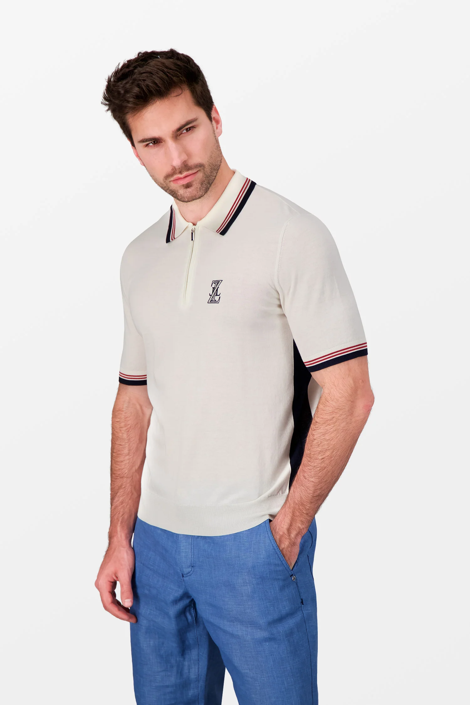 Zilli White Zip Polo - Image 5