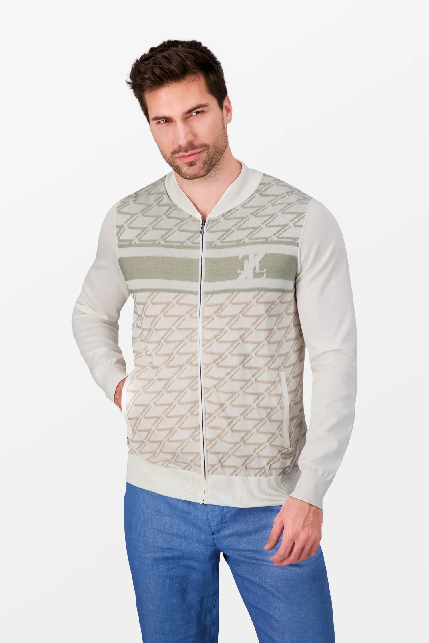 Zilli White Zip Sweater - Image 2