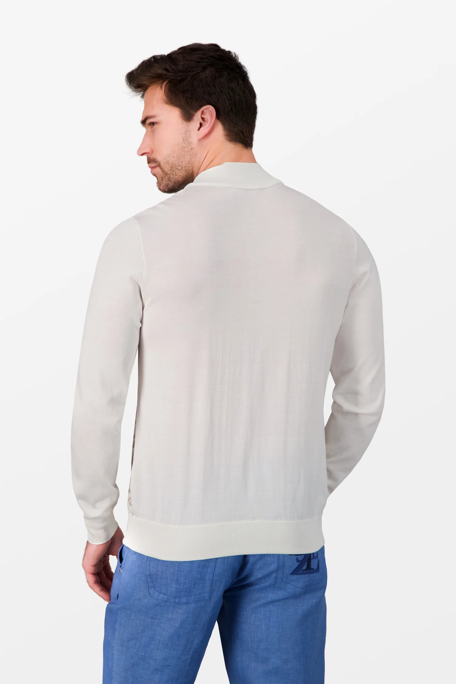 Zilli White Zip Sweater - Image 4